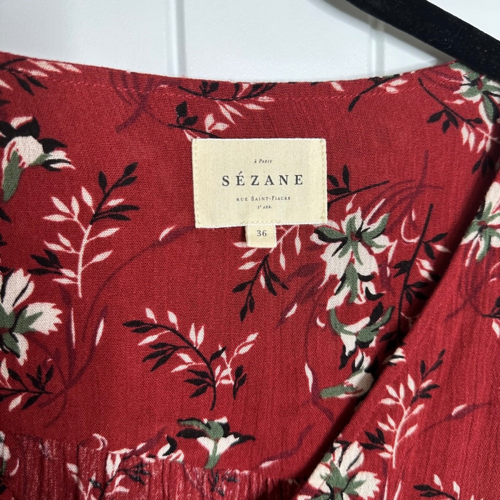 Sezane Heloise autumn floral blouse size 34 or US 4 romantic feminine boho‎ - Picture 3 of 8